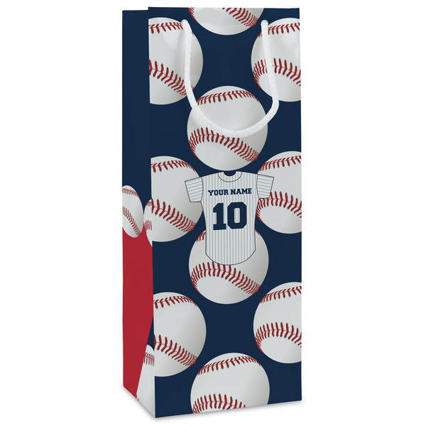 Custom Baseball Jersey Wine Gift Bags (Personalized)