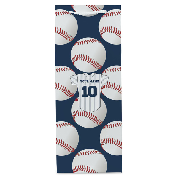 Baseball Jersey Wine Gift Bag - Matte - Front