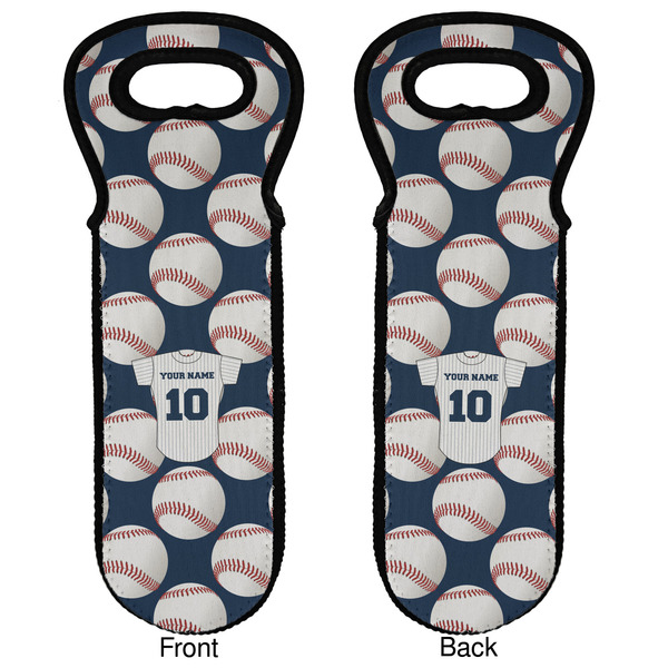 Baseball Jersey Wine Tote Front & Back