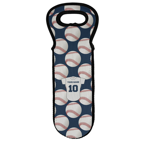Custom Baseball Jersey Wine Tote Bag (Personalized)