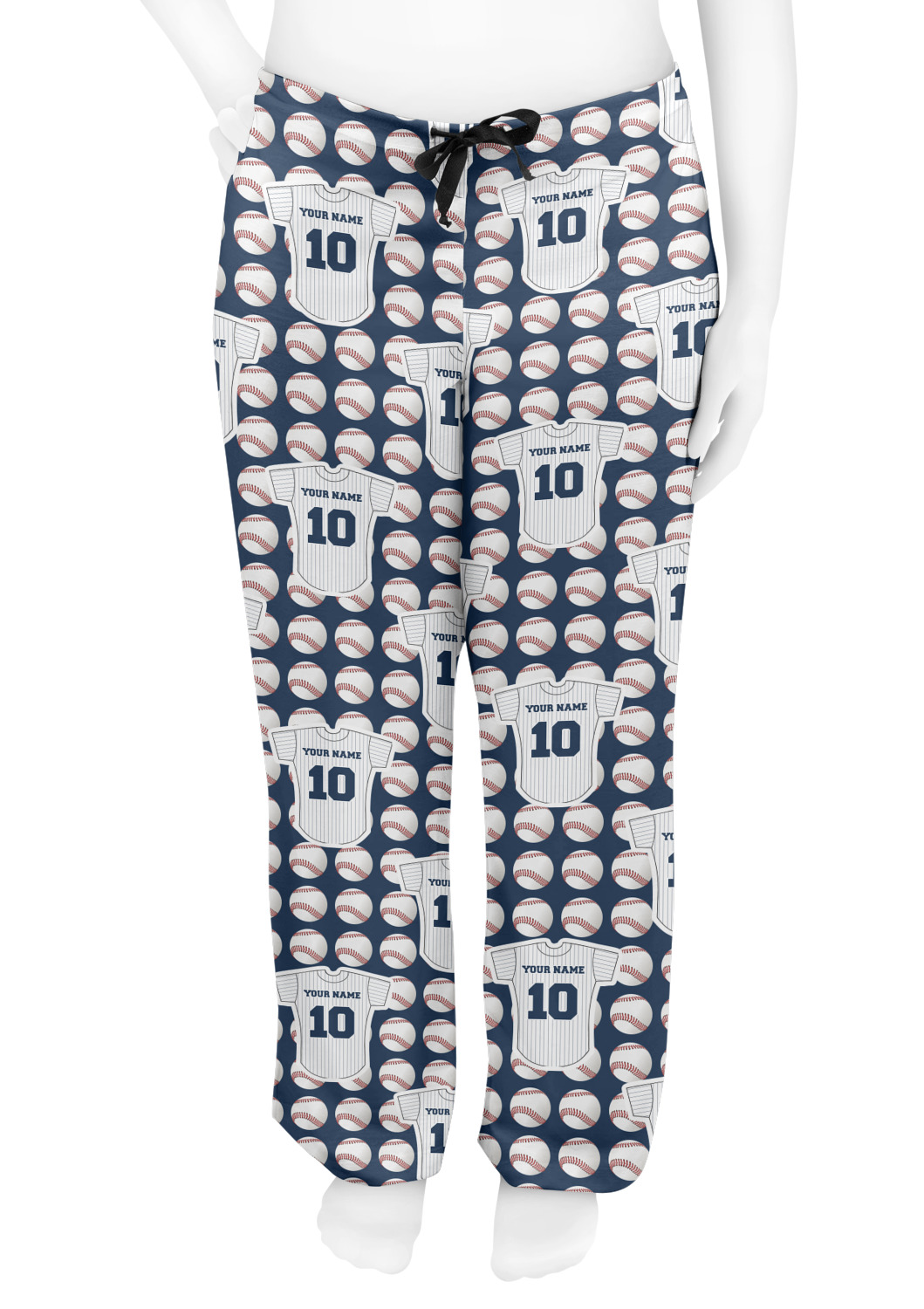 YouCustomizeIt Men's Custom Baseball Jersey Pajama Pants