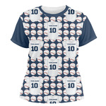 Baseball Jersey Women's Crew T-Shirt - 2X Large (Personalized)
