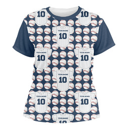 Baseball Jersey Women's Crew T-Shirt - Medium (Personalized)