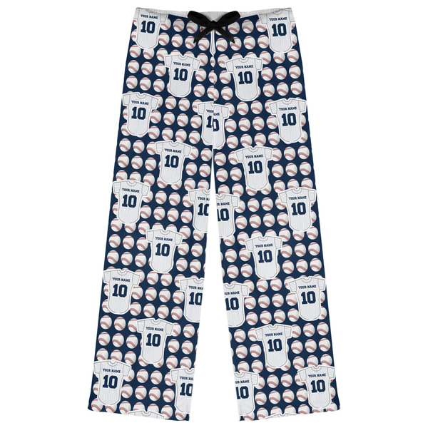 Custom Baseball Jersey Womens Pajama Pants - M (Personalized)