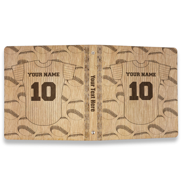 Baseball Jersey Wood 3-Ring Binders - 1" Letter - Approval