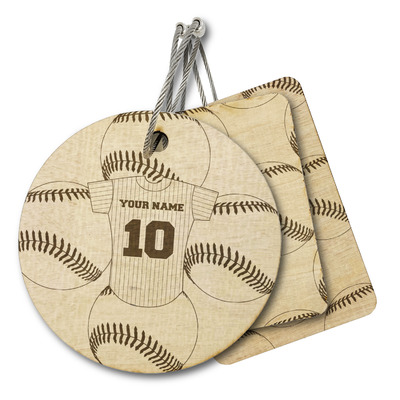 Baseball Jersey Wood Luggage Tag (Personalized)