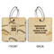 Baseball Jersey Wood Luggage Tags - Square - Approval