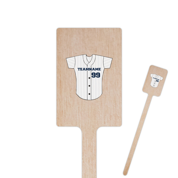 Custom Baseball Jersey 6.25" Rectangle Wooden Stir Sticks - Single Sided (Personalized)