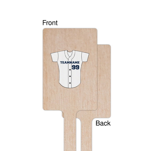 Baseball Jersey Wooden 6.25" Stir Stick - Rectangular - Single - Front & Back