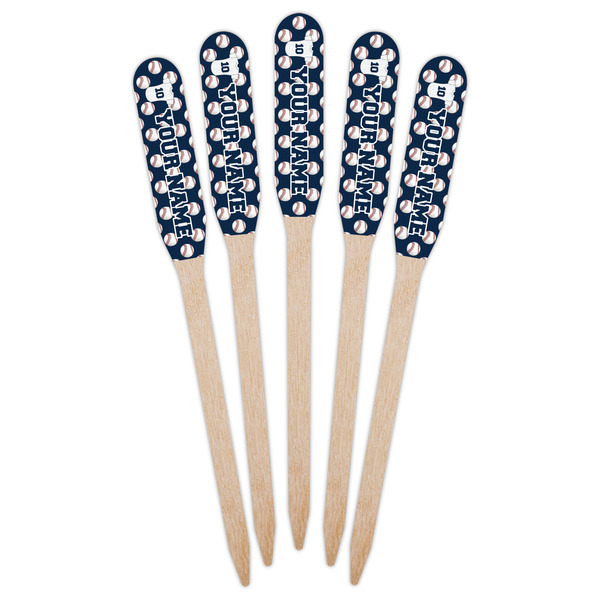 Baseball Jersey Wooden Food Pick - Paddle - Fan View