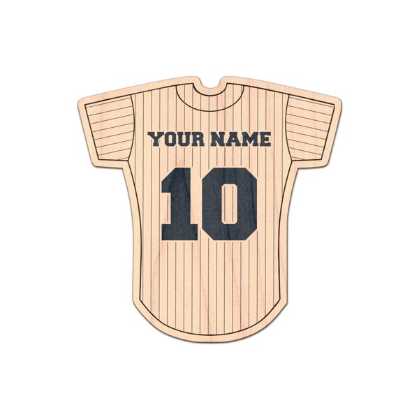 Custom Baseball Jersey Genuine Maple or Cherry Wood Sticker (Personalized)