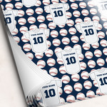 Baseball Jersey Wrapping Paper Sheets (Personalized)