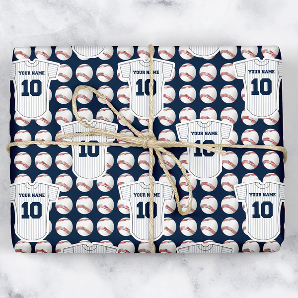 Custom Baseball Jersey Wrapping Paper (Personalized)
