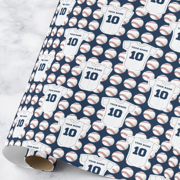 Custom Baseball Jersey Wrapping Paper Roll - Large (Personalized)