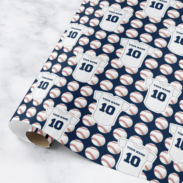 Custom Baseball Jersey Wrapping Paper Roll - Medium (Personalized)