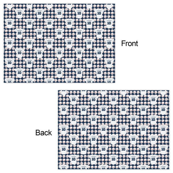 Baseball Jersey Wrapping Paper Sheet - Double Sided - Front & Back