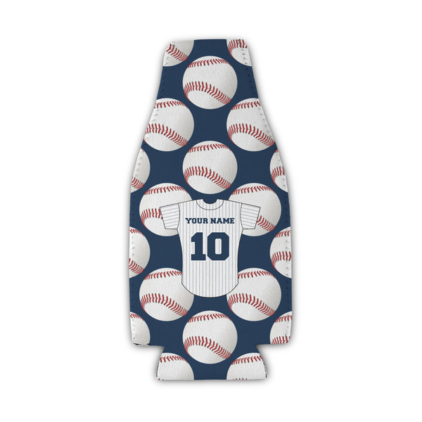 Baseball Jersey Zipper Bottle Cooler - Set of 4 - FRONT