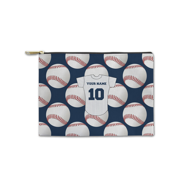 Custom Baseball Jersey Zipper Pouch - Small - 8.5"x6" (Personalized)