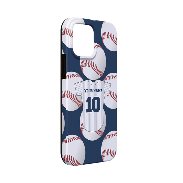 Custom Baseball Jersey iPhone Case - Rubber Lined - iPhone 13 Mini (Personalized)