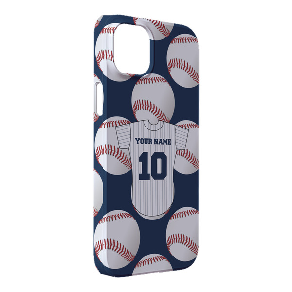 Custom Baseball Jersey iPhone Case - Plastic - iPhone 14 Plus (Personalized)