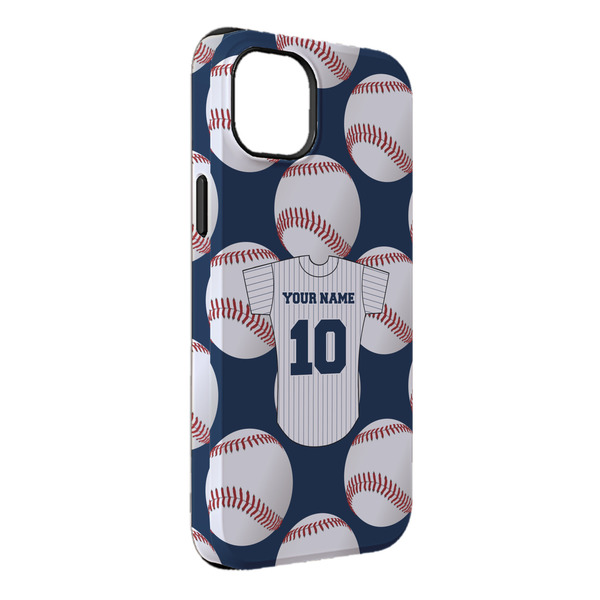 Custom Baseball Jersey iPhone Case - Rubber Lined - iPhone 14 Plus (Personalized)