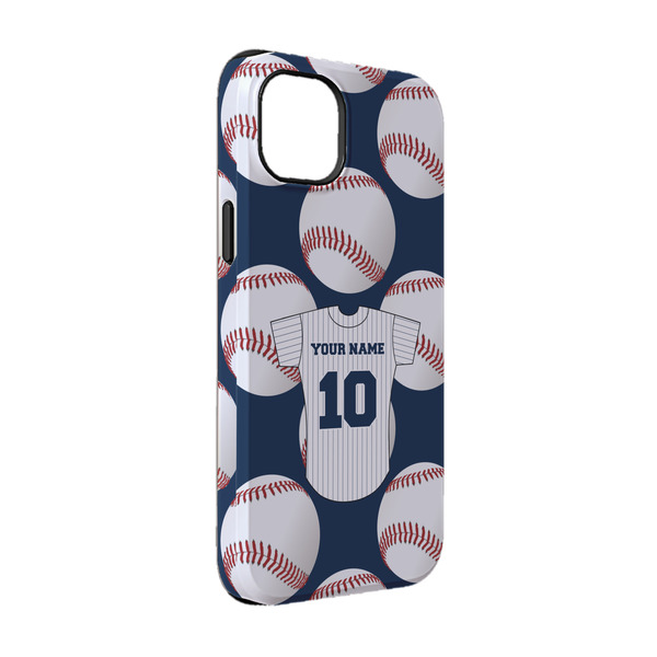 Custom Baseball Jersey iPhone Case - Rubber Lined - iPhone 14 Pro (Personalized)