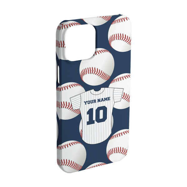 Custom Baseball Jersey iPhone Case - Plastic - iPhone 15 Pro (Personalized)
