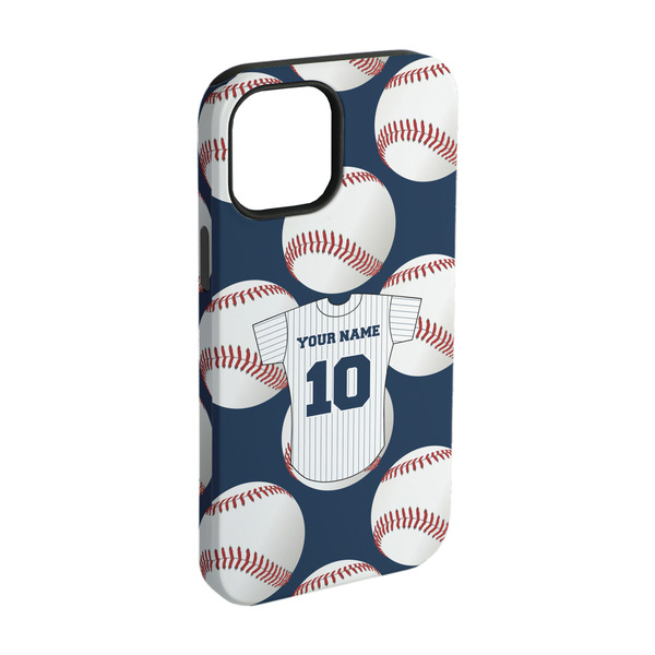 Custom Baseball Jersey iPhone Case - Rubber Lined - iPhone 15 (Personalized)