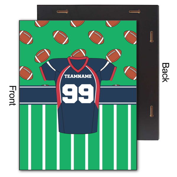 Football Jersey 11x14 Wood Print - Front & Back View