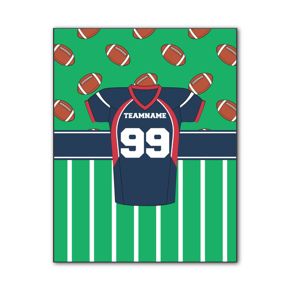 Custom Football Jersey Wood Print - 11x14 (Personalized)