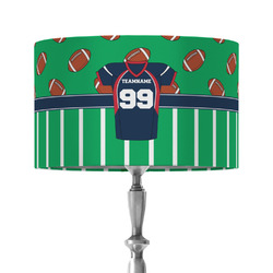 Football Jersey 12" Drum Lamp Shade - Fabric (Personalized)