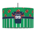 Football Jersey 12" Drum Pendant Lamp - Fabric (Personalized)