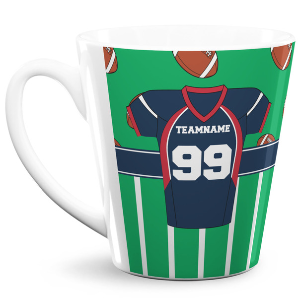 Custom Football Jersey 12 Oz Latte Mug (Personalized)