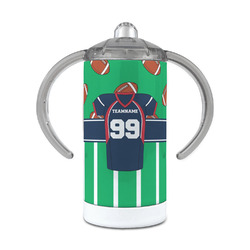 Football Jersey 12 oz Stainless Steel Sippy Cup (Personalized)