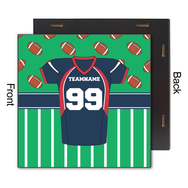 Football Jersey 12x12 Wood Print - Front & Back View