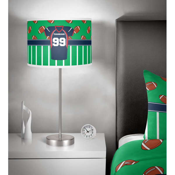 Football Jersey 13 inch drum lamp shade - in room