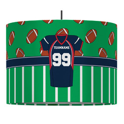 Football Jersey 16" Drum Pendant Lamp - Fabric (Personalized)