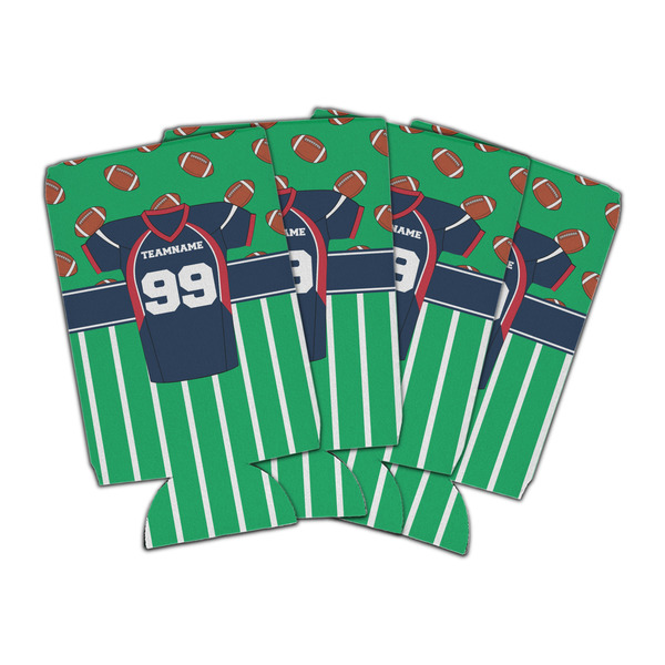 Custom Football Jersey Can Cooler (16 oz) - Set of 4 (Personalized)