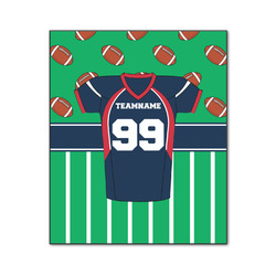 Football Jersey Wood Print - 20x24 (Personalized)