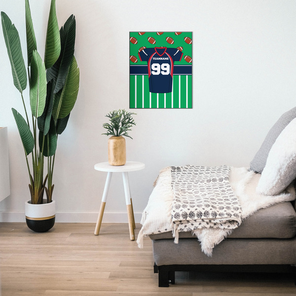 Football Jersey 20x24 Wood Print - In Context
