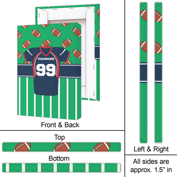 Football Jersey 20x30 - Canvas Print - Approval