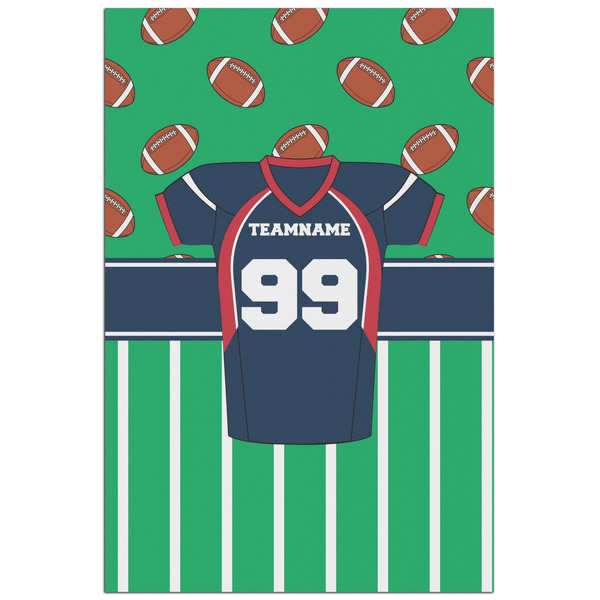 Custom Football Jersey Poster - Matte - 24x36 (Personalized)