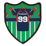Football Jersey Iron On Shield Patch B w/ Name and Number