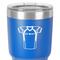 Football Jersey 30 oz Stainless Steel Ringneck Tumbler - Blue - Close Up
