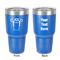 Football Jersey 30 oz Stainless Steel Tumbler - Royal Blue - Double-Sided (Personalized)
