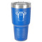 Football Jersey 30 oz Stainless Steel Ringneck Tumbler - Blue - Front