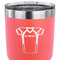 Football Jersey 30 oz Stainless Steel Ringneck Tumbler - Coral - CLOSE UP