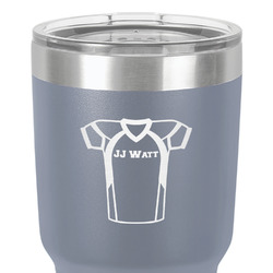 Football Jersey 30 oz Stainless Steel Tumbler - Grey - Double-Sided (Personalized)