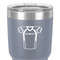 Football Jersey 30 oz Stainless Steel Ringneck Tumbler - Grey - Close Up