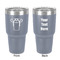 Football Jersey 30 oz Stainless Steel Ringneck Tumbler - Grey - Double Sided - Front & Back